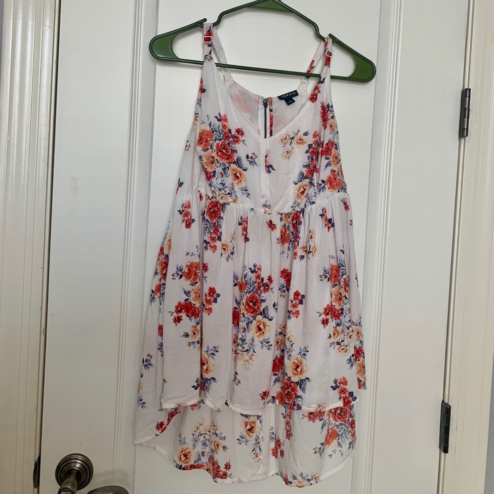 Torrid Floral Flowy Dress Shirt